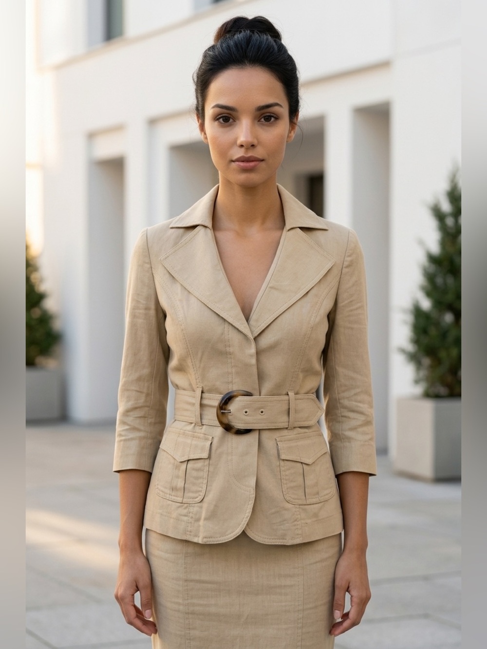 Ricki’s Beige Belted Jacket - Size 0